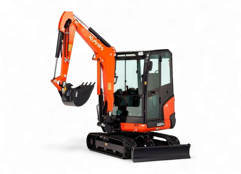 Minigraver Kubota KX027-4 til leje hos CEMA i Horsens